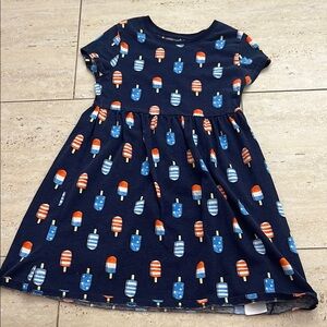 Old Navy Blue and Red Casual Sundress Short Sleeve